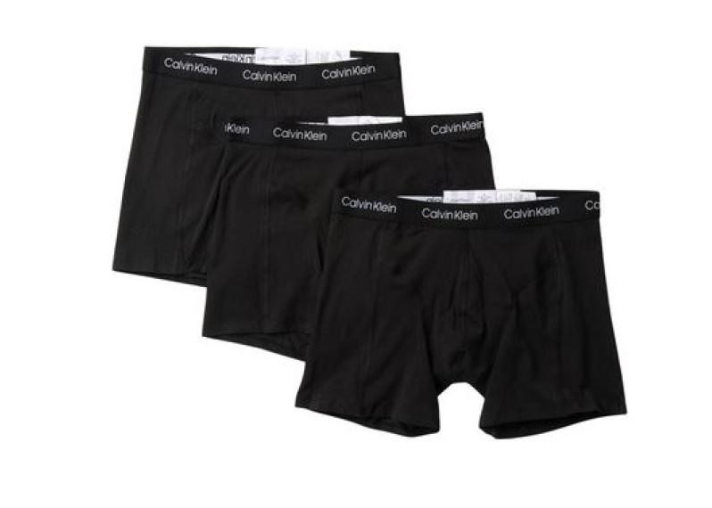 Calvin Klein Men's Underwear 3 Pack Cotton Classics Boxer Briefs - Black
